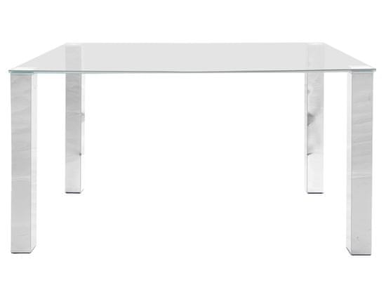 Design Scandinavia Stůl se skleněnou deskou Canton 140 cm, čiré sklo