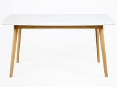 Design Scandinavia Jídelní stůl Nagy, 150 cm, bílá/dub