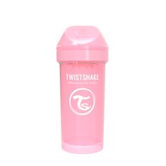 Twistshake Láhev pro děti 360ml 12+m, Pastelově růžová