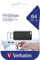 Verbatim Store 'n' Go PinStripe 64GB černý (49065)