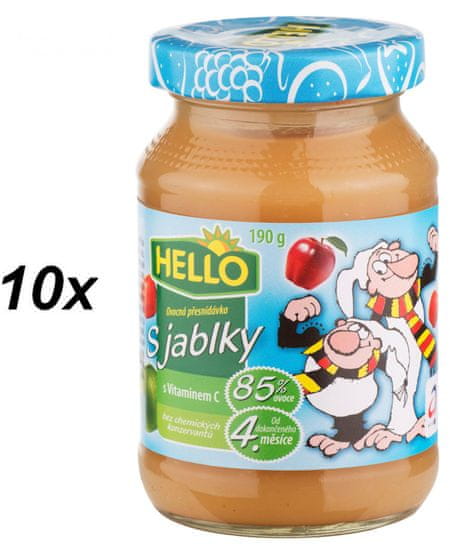 Hello Ovocná přesnídávka s jablky a vitaminem C 10x190g