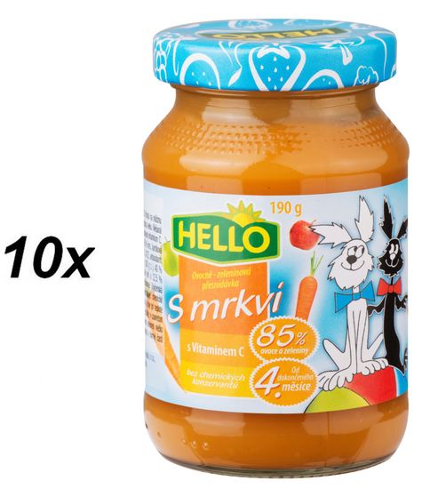 Hello Ovocná přesnídávka s jablkem a mrkví 10x190g