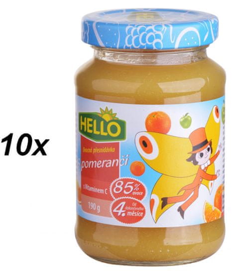 Hello Ovocná přesnídávka s pomeranči a vitamínem C 10x190g