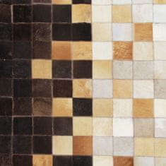 KONDELA Kožený koberec Typ 7 140x200 cm - vzor patchwork