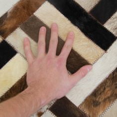 KONDELA Kožený koberec Typ 2 140x200 cm - vzor patchwork