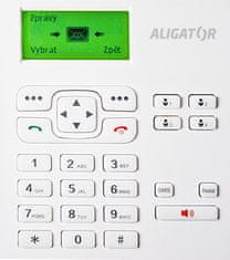 Aligator T100 (stolní GSM telefon), bílý - rozbaleno