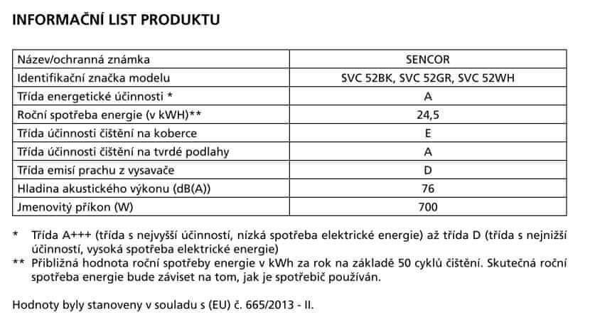 SENCOR SVC 52BK-EUE3