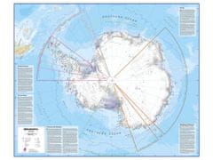 Antarktida politická nástěnná mapa 100x120 cm - lamino