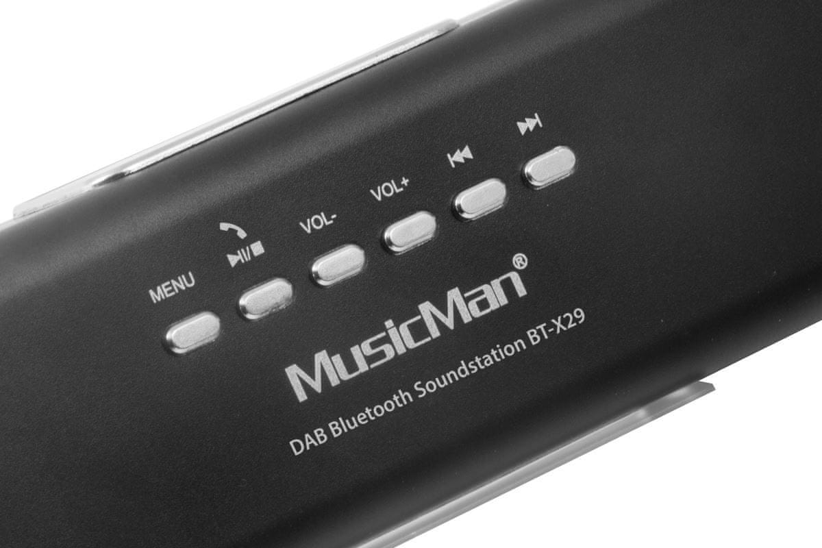 Bezdrátový reproduktor Technaxx MusicMan BT-X29 hodiny budík hands-free