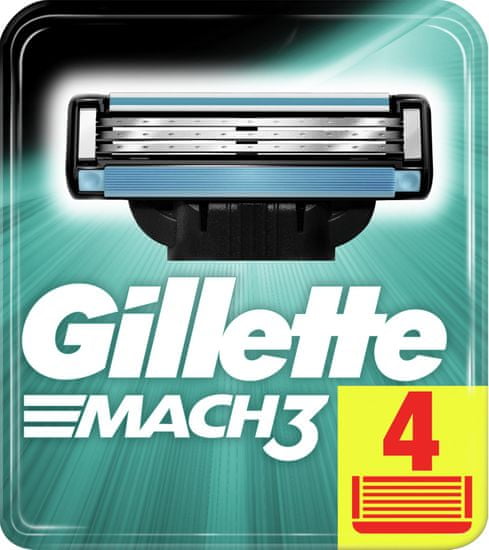 Gillette Mach3 holicí hlavice pro muže 4 Ks