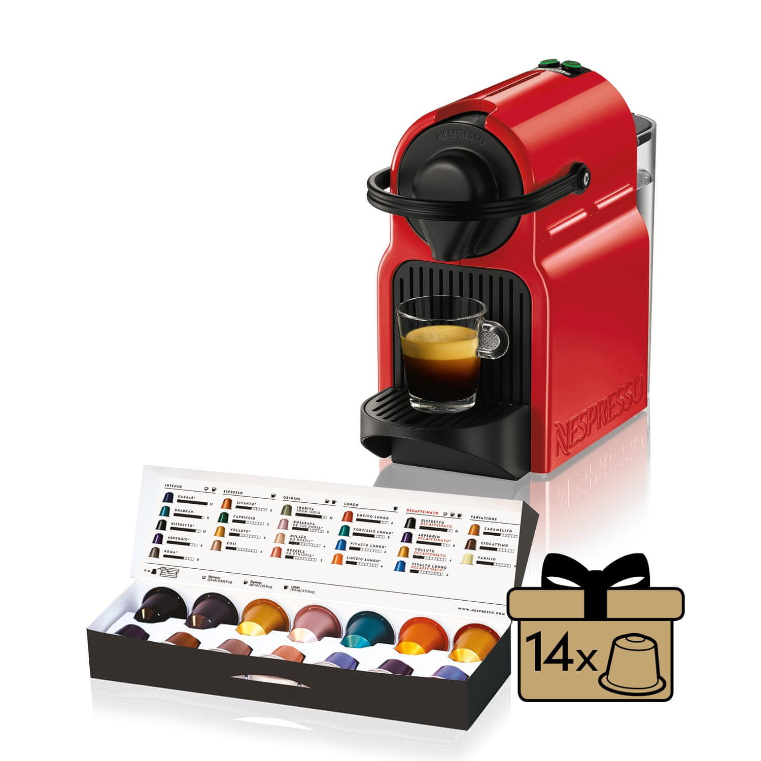  Nespresso Krups Inissia Červená XN100510