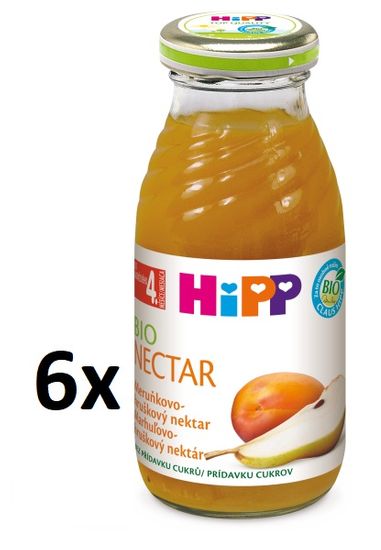 HiPP BIO Meruňkovo-Hruškový nektar - 6x200ml