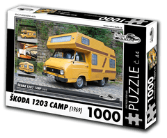 RETRO-AUTA© Puzzle č. 44 - ŠKODA 1203 CAMP (1969) 1000 dílků