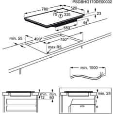 Electrolux indukční deska 700 FLEX Bridge EIV835 Hob2Hood