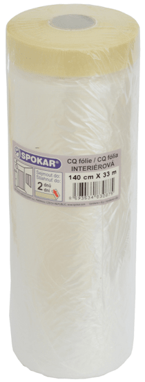 SPOKAR CQ fólie s papírovou lepící páskou 140 cm × 33 m