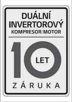 10letá záruka na invertorový motor