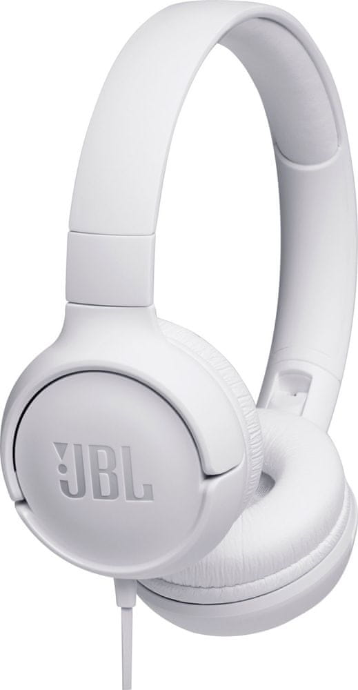 JBL Tune 500 sluchátka s mikrofonem, bílá