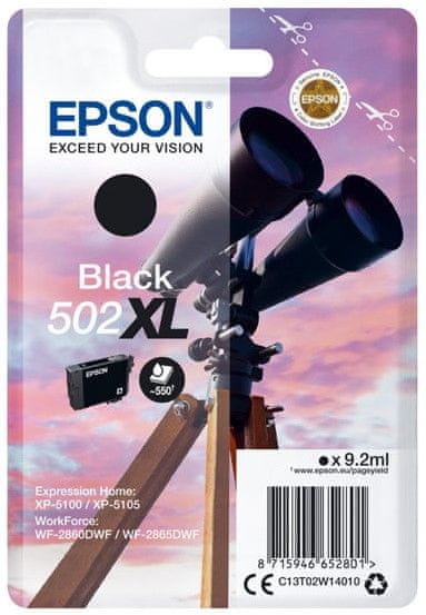 Epson 502XL, černá (C13T02W14010)