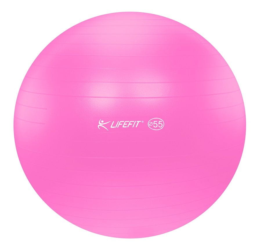 LIFEFIT Gymnastický míč ANTI-BURST 55 cm růžový