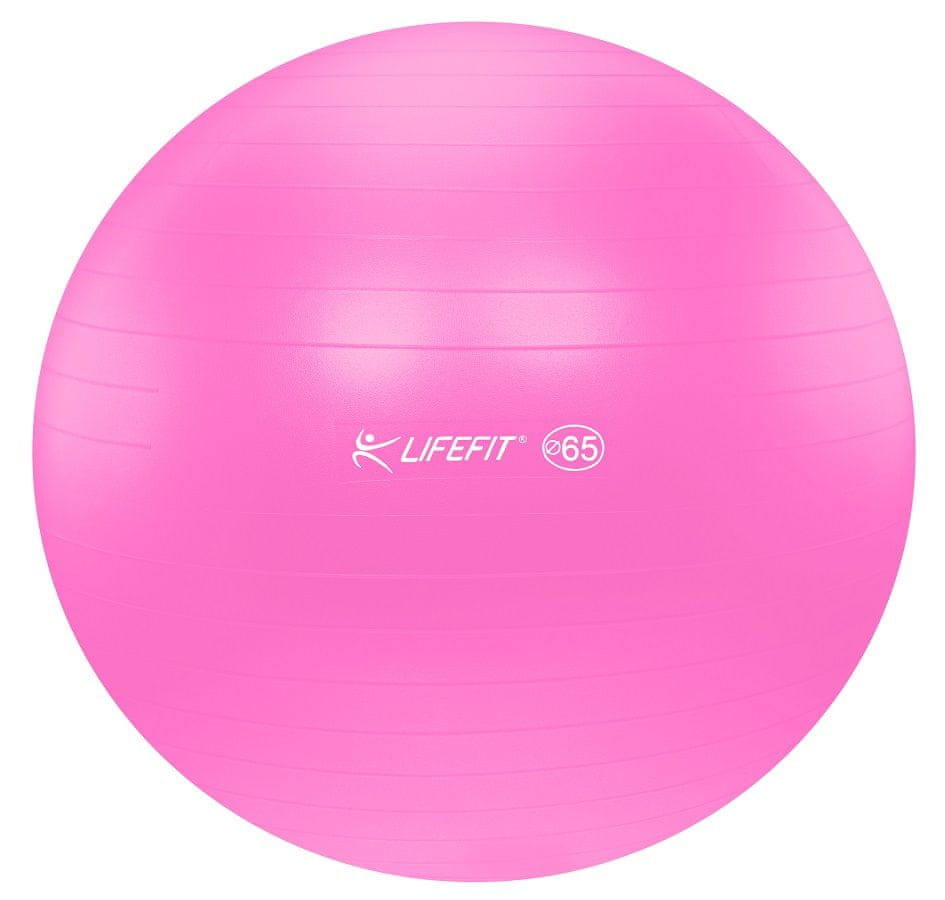 LIFEFIT Gymnastický míč ANTI-BURST 65 cm růžový