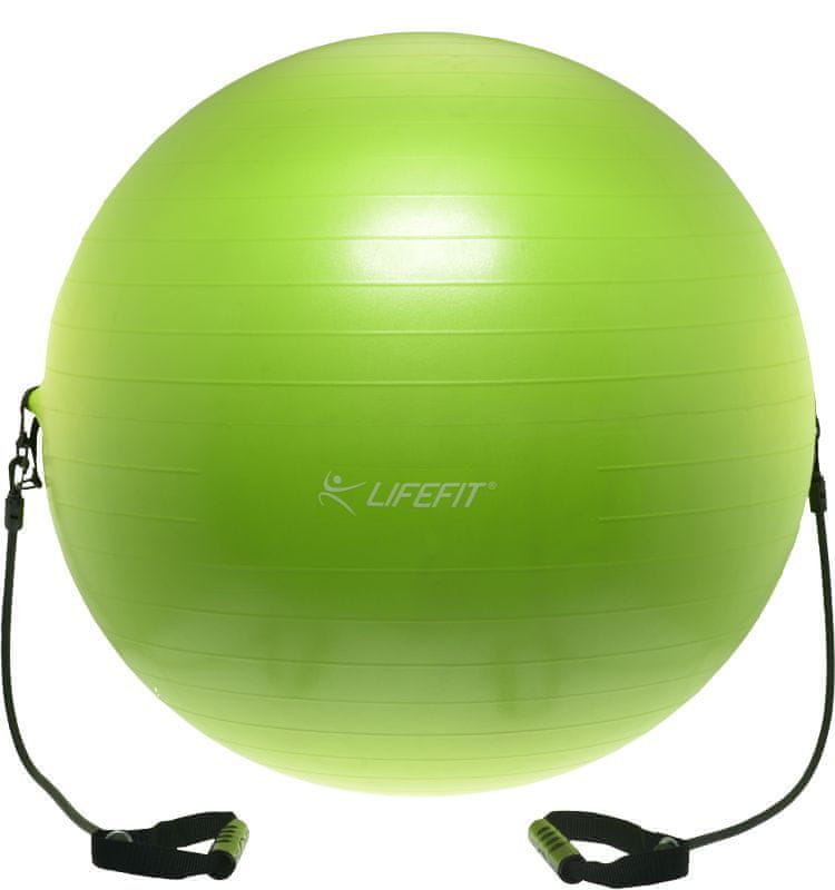 LIFEFIT Gymnastický míč s expanderem GYMBALL EXPAND 55 cm