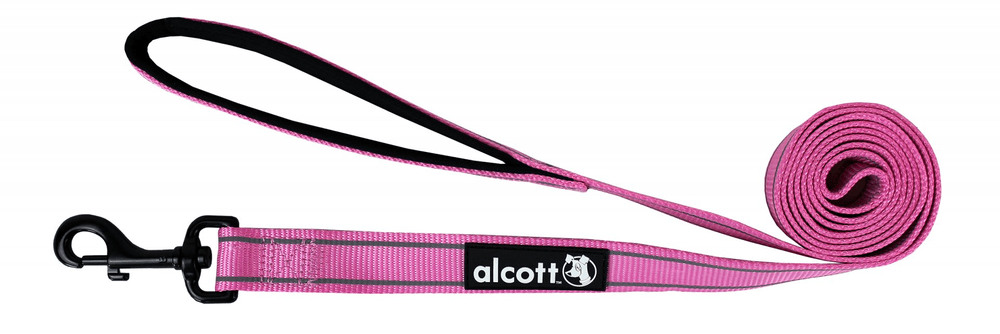 Alcott Reflexní vodítko pro psy, růžové vel. M