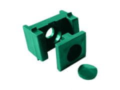 Příchytka PVC pro panely - PRO na sloupek 60×40mm, PVC, zelená