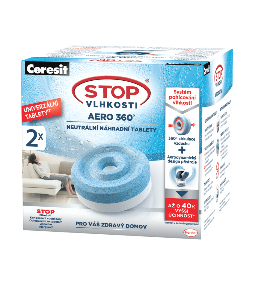 Ceresit Stop vlhkosti Aero 360 s tabletami 2x450g