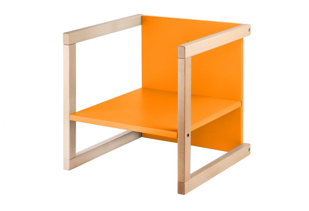 Wood Partner Dětská židle WENDY 3v1 lak/oranžová