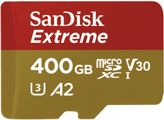 SanDisk Extreme Micro SDXC 400GB A2 C10 V30 UHS-I + adaptér (SDSQXA1-400G-GN6MA)