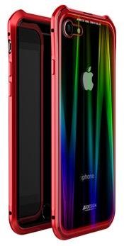 Luphie CASE Luphie Aurora Magnet Hard Case Glass Red/Black pro iPhone 7/8 2441676