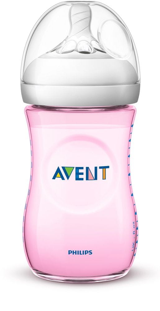 Philips Avent Láhev Natural 260 ml, růžová