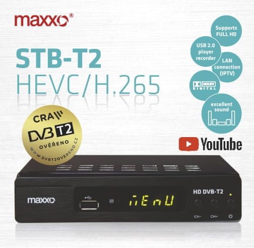 MAXXO DVB-T2 H.265 SENIOR - použité