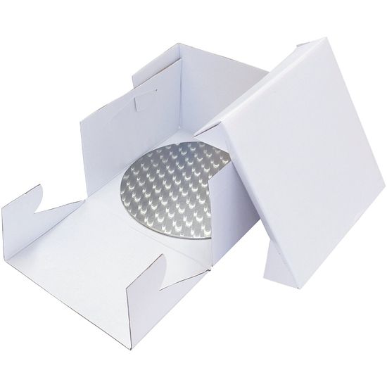 PME Podložka dortová stříbrná kruh průměr 25,4cm + dortová krabice