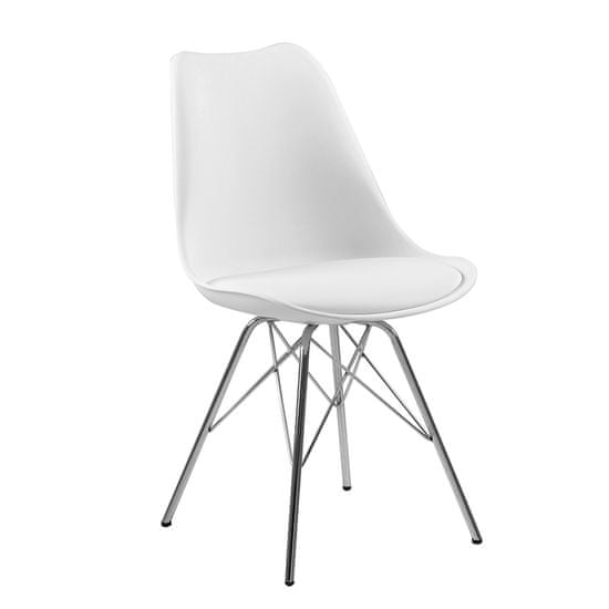 Design Scandinavia Jídelní židle Blume (SET 4 ks), bílá
