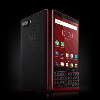 Blackberry Key2 DS, červený, limitovaná edice, hardwarová klávesnice, zabezpečení.