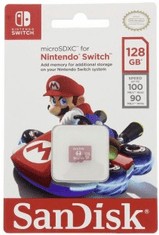 SanDisk microSDXC Nintendo Switch 128 GB 100 MB/s A1 C10 V30 UHS-1 U3 (SDSQXAO-128G-GNCZN)