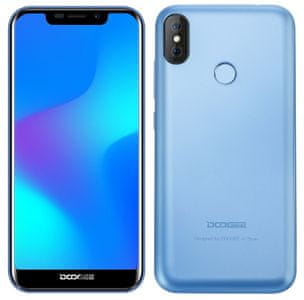 Doogee X70, levný dostupný telefon, kompaktní, nízká cena, Android, duální fotoaparát, velký displej, velká výdrž baterie.