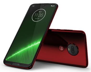 Motorola Moto G7 Plus, duální fotoaparát, optická stabilizace obrazu, velmi rychlé nabíjení.