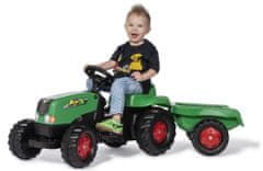 Rolly Toys Šlapací traktor Rolly Kid s vlečkou - zelená