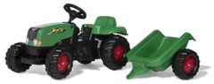 Rolly Toys Šlapací traktor Rolly Kid s vlečkou - zelená