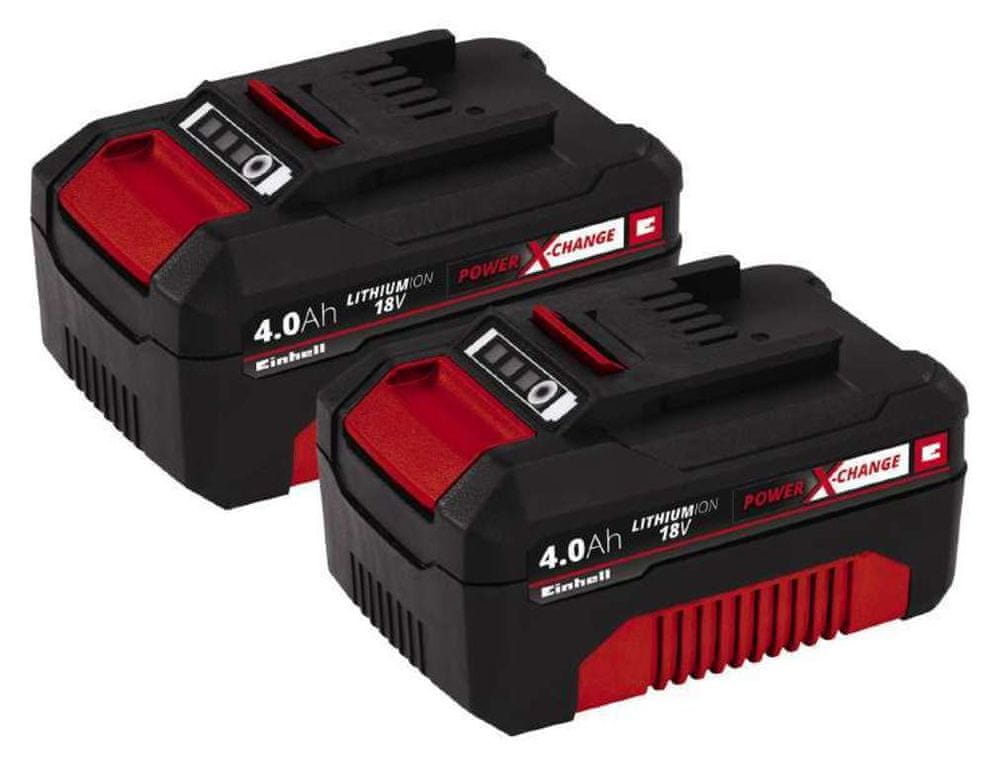 Einhell Baterie Power X-Change 18V (2x 4,0 Ah) Twinpack Aku - zánovní