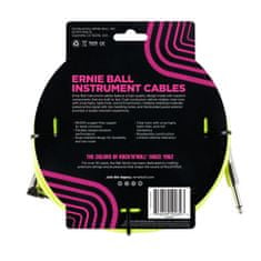 Ernie Ball 6085 18' Braided Straight / Angle Instrument Cable Neon - Yellow