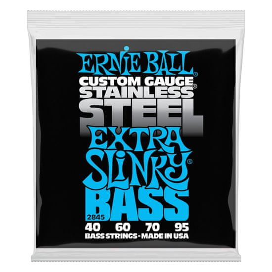 Ernie Ball 2845 Stainless Steel Extra Slinky Bass .040 - .095 - struny na basovou kytaru