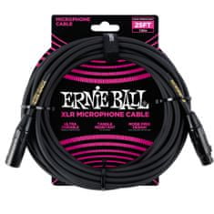 Ernie Ball 6073 25'ft Microphone Classic Cable - mikrofonní kabel XLR / XLR - 7.62m - černá barva - 1ks