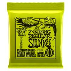 Ernie Ball 2621 7-string Regular Slinky Nickel Wound .010 - .056 - struny na sedmistrunnou elektrickou kytaru - 1ks