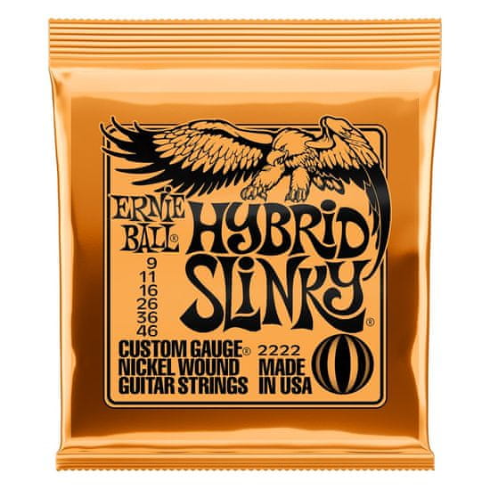 Ernie Ball 2222 Hybrid Slinky Nickel Wound Electric Guitar Strings .009 - .046 - struny na elektrickou kytaru - 1ks