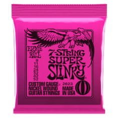 Ernie Ball 2623 7-string Super Slinky Nickel Wound .009 - .052 Pink pack struny na elektrickou kytaru