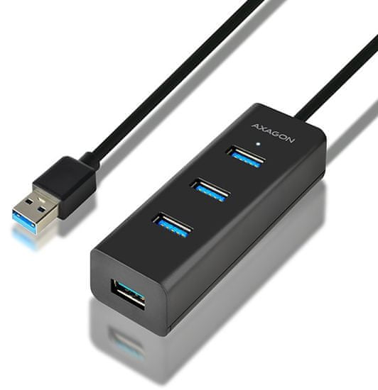 AXAGON HUE-S2BL, 4× USB 3.0 Charging hub, 1,2 m kabel