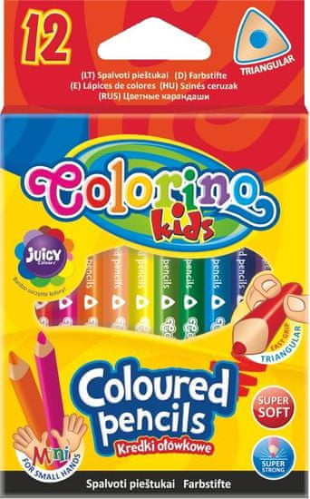 Colorino Pastelky trojhranné poloviční, 12 barev Kids